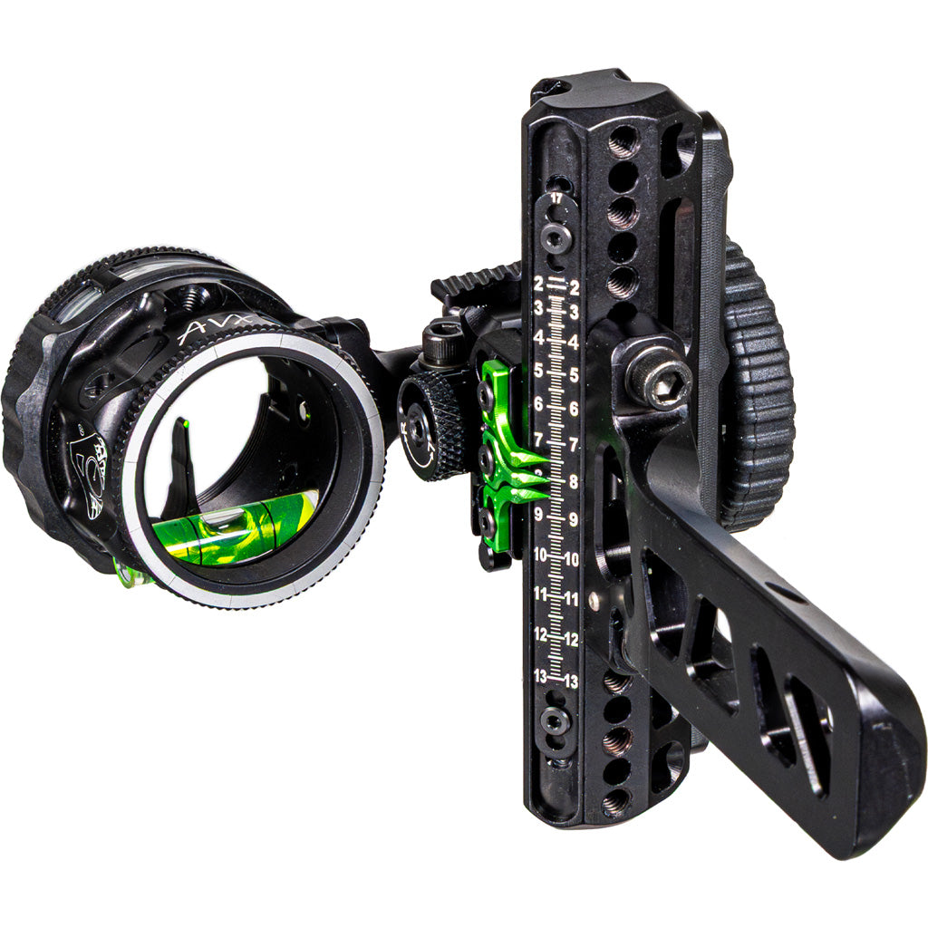 Axcel Driver Plus RH Bridge-Lock Slider Sight w/AVX-31 Scope Stealth BH .019 Green Fiber Pin