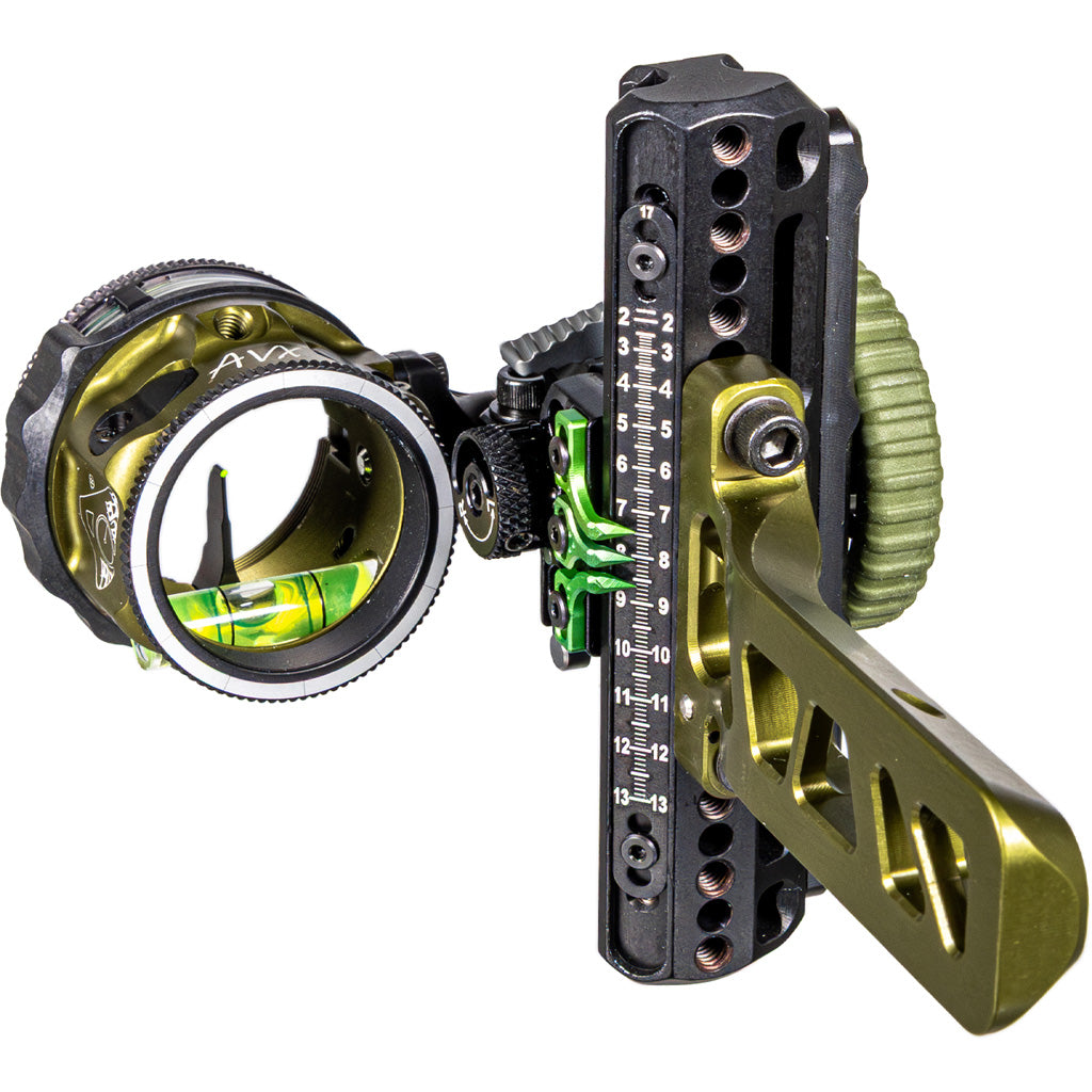 Axcel Driver Plus RH Bridge-Lock Slider Sight w/AVX-31 Scope Tactical BH .019 Green Fiber Pin