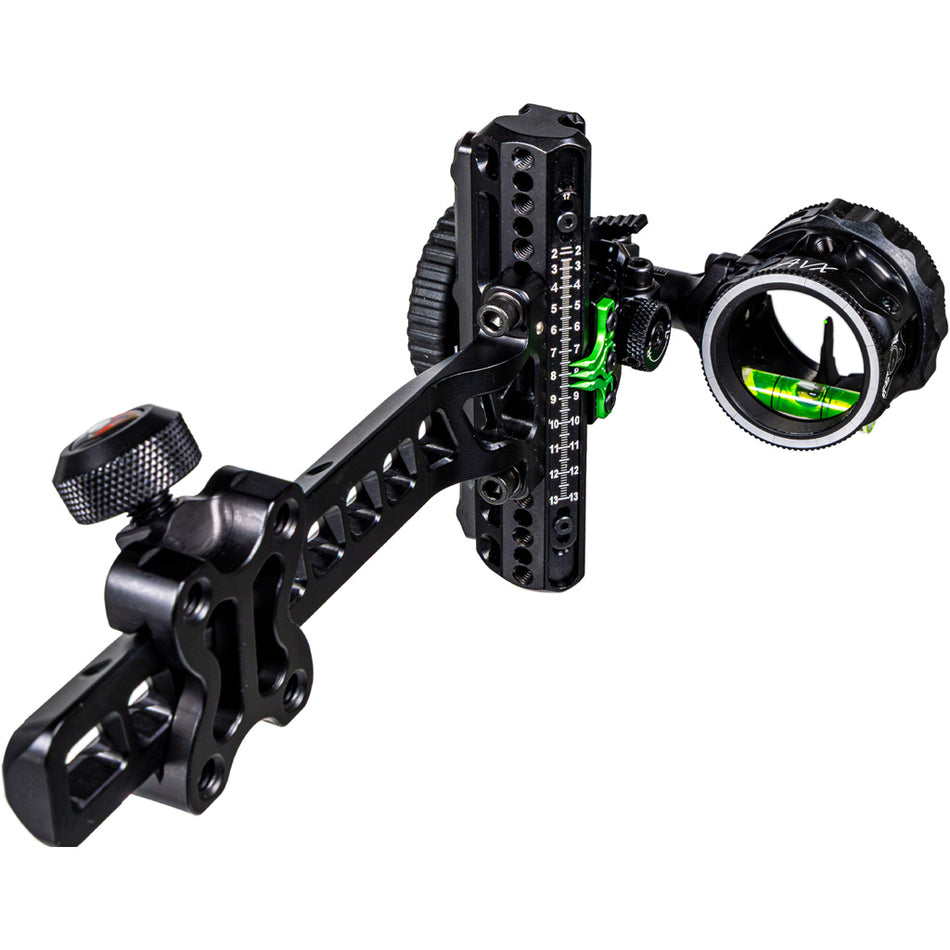 Axcel Driver Plus Archery Slider Sight w/AVX-31 Scope .019 Green Fiber 1-Pin Left Hand Dovetail