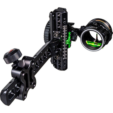 Axcel Driver Plus Archery Slider Sight w/AVX-31 Scope .019 Green/Red Fiber Dual Pin Left Hand Dovetail