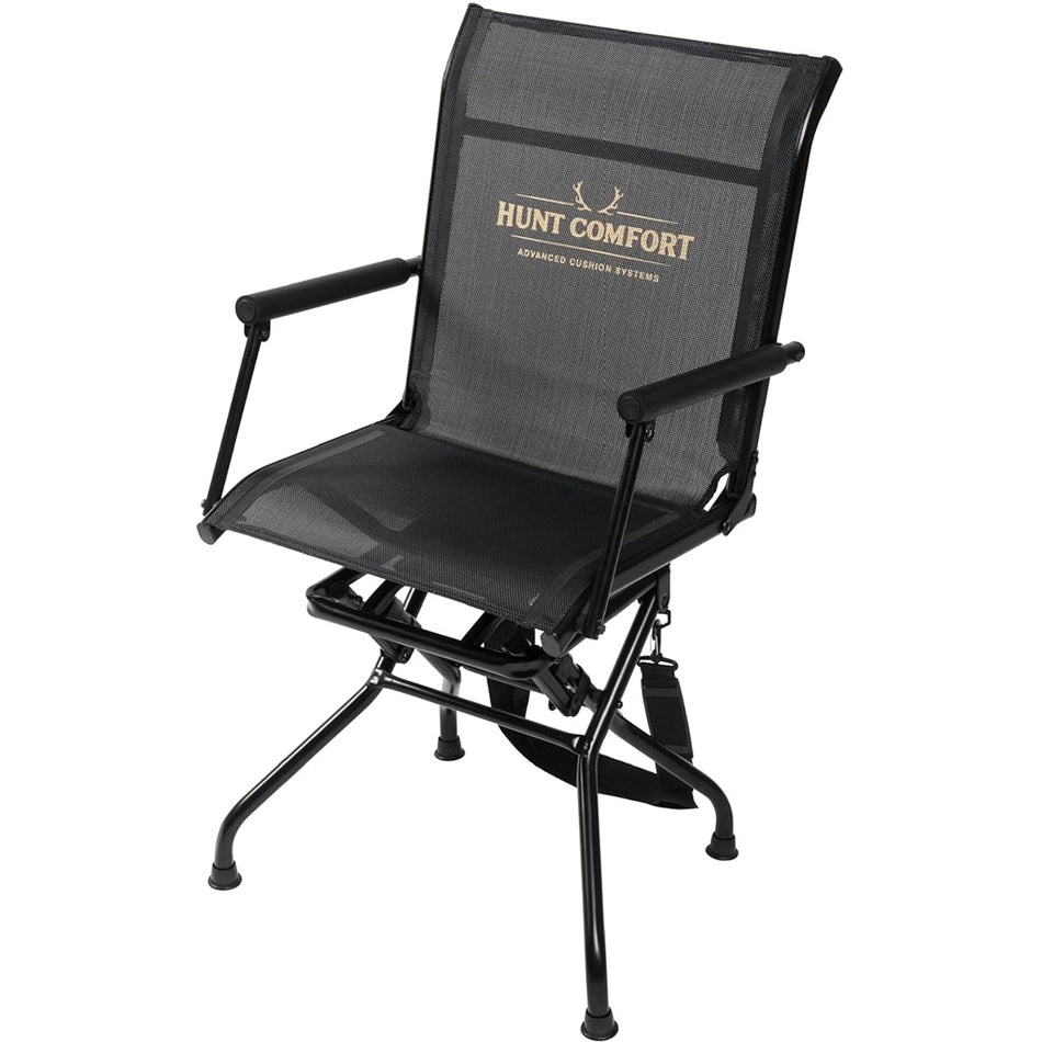 Hunt Comfort Mesh Lite Portable Chair with Swivel and Carry Strap