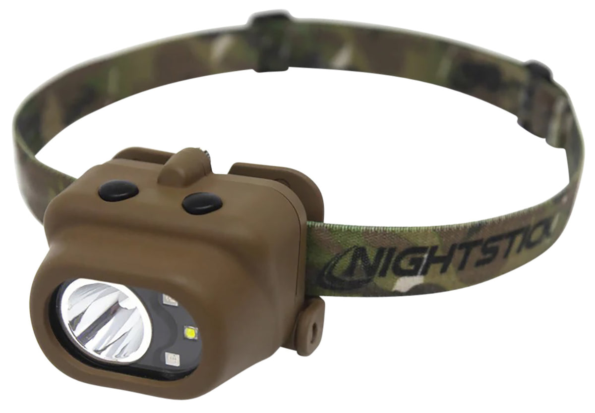 Nightstick NSP4610C Flat Dark Earth Camo Multi-Function Headlamp Green/Red/White LED Spotlight/Floodlight