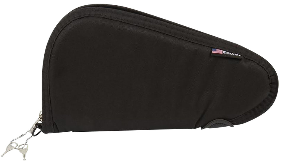 Allen 7411 Locking Pistol Case 11" Black Endura with Foam Padding, YKK Zippers & Two Keys