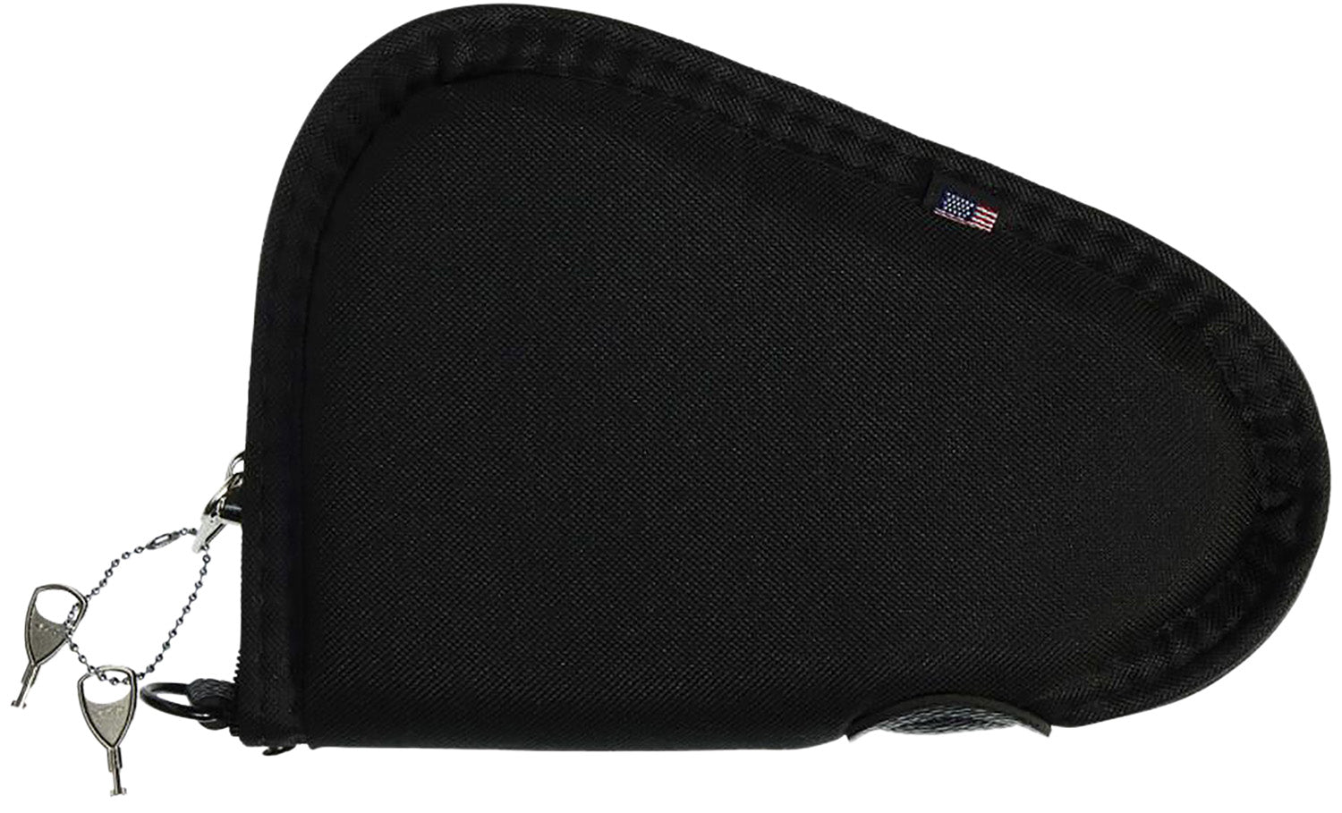 Allen 748 Locking Pistol Case 8" Black Endura with Foam Padding, YKK Zippers & Two Keys