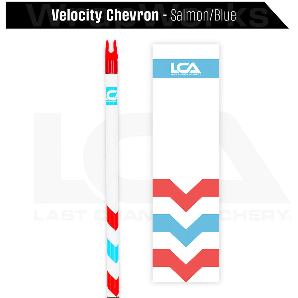 Last Chance WrapWorks Velocity Chevron Salmon/Blue Precision Flex L-Series