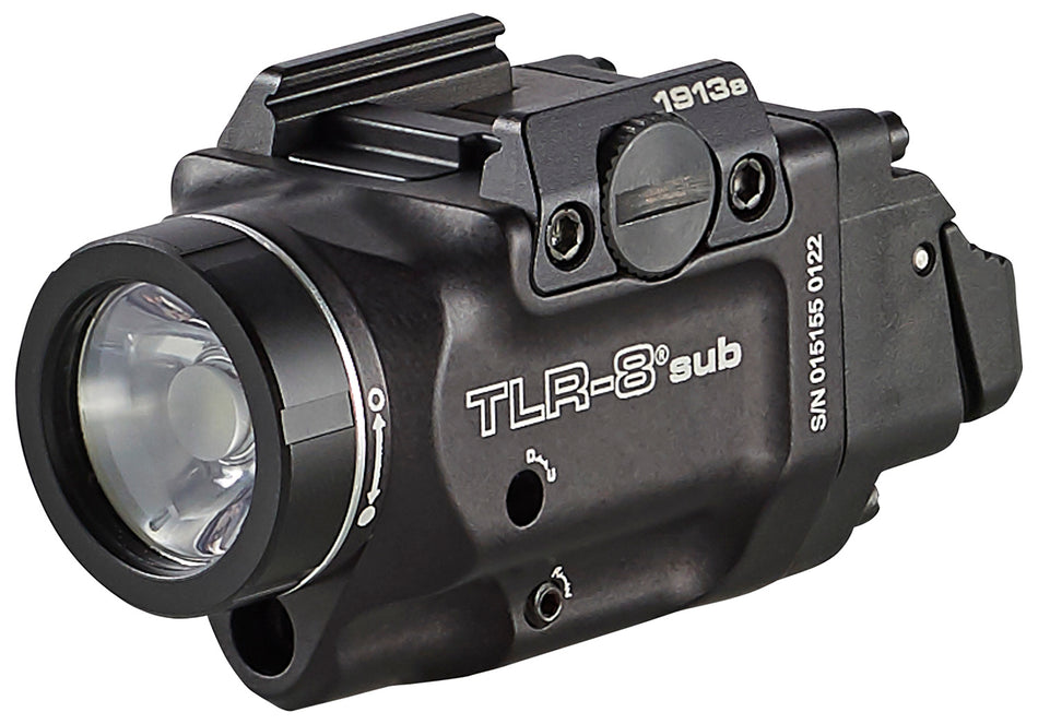Streamlight TLR-8 Sub 69418 Black Anodized Weapon Light Red Laser 500 Lumens White LED 1913 Short Rail Pistol