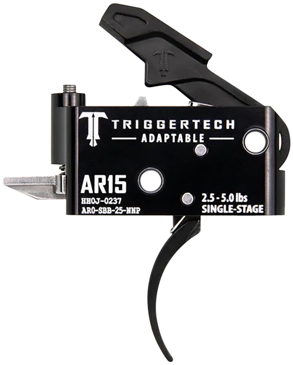AR-15 Adaptable Pro Curved Single-Stage Trigger by TriggerTech, 2.5-5.0 lbs Adjustable Pull Weight