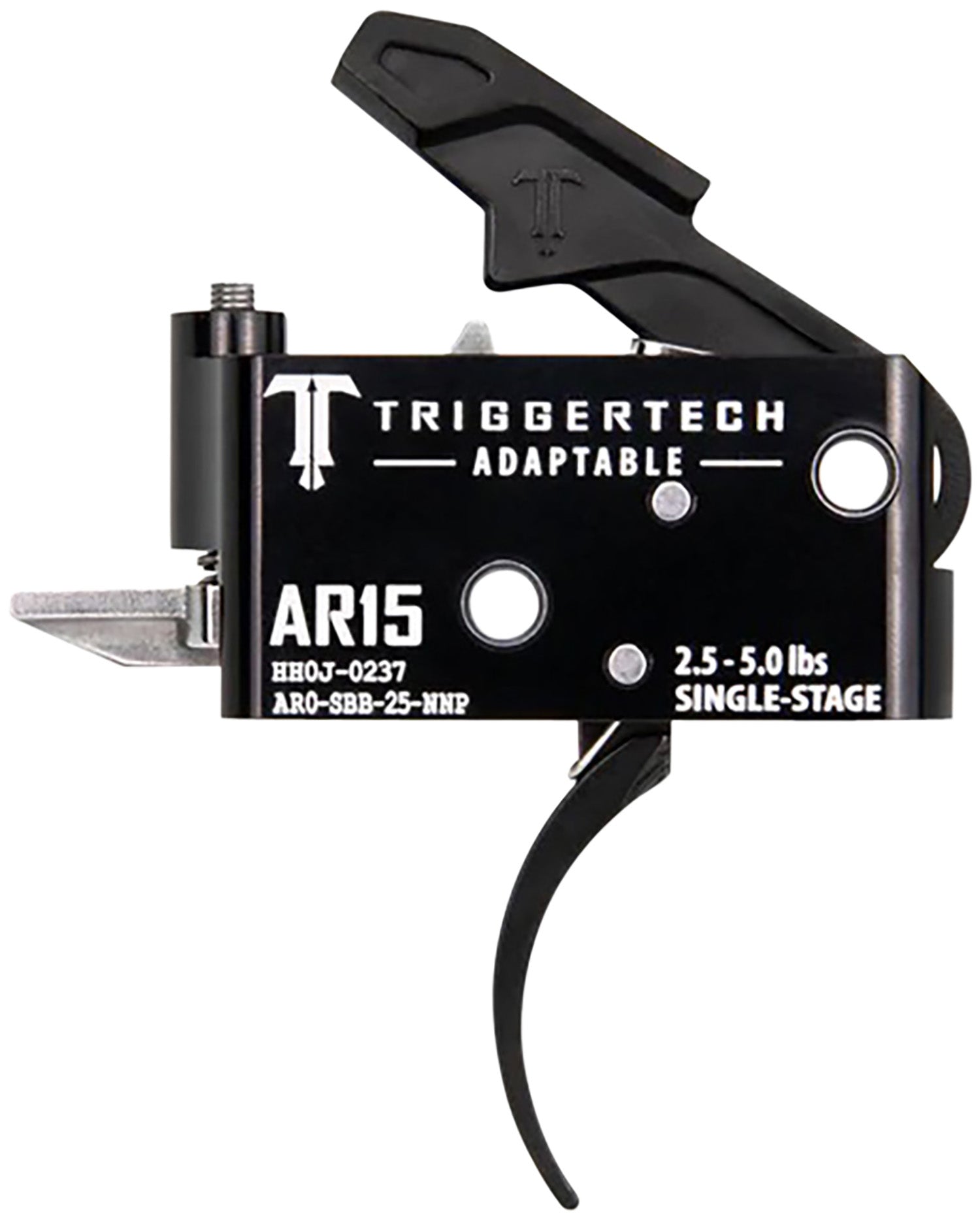 AR-15 Adaptable Pro Curved Single-Stage Trigger by TriggerTech, 2.5-5.0 lbs Adjustable Pull Weight