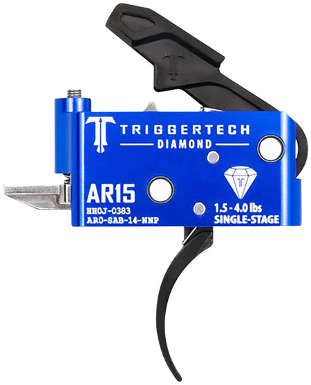 AR-15 Diamond Pro Curved Single-Stage Trigger by TriggerTech, 1.5-4.0 lbs Adjustable Pull Weight