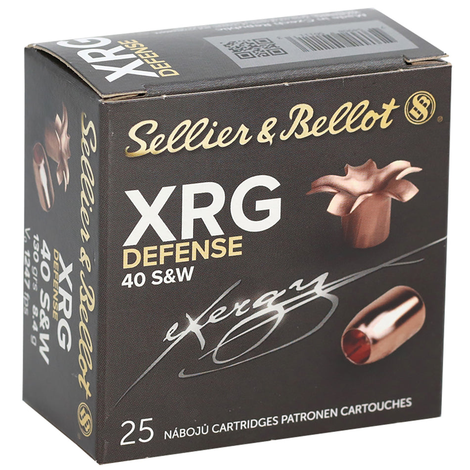 Sellier & Bellot (S&B) XRG Solid Copper Hollow Point 130 Grain .40 S&W 1247 fps