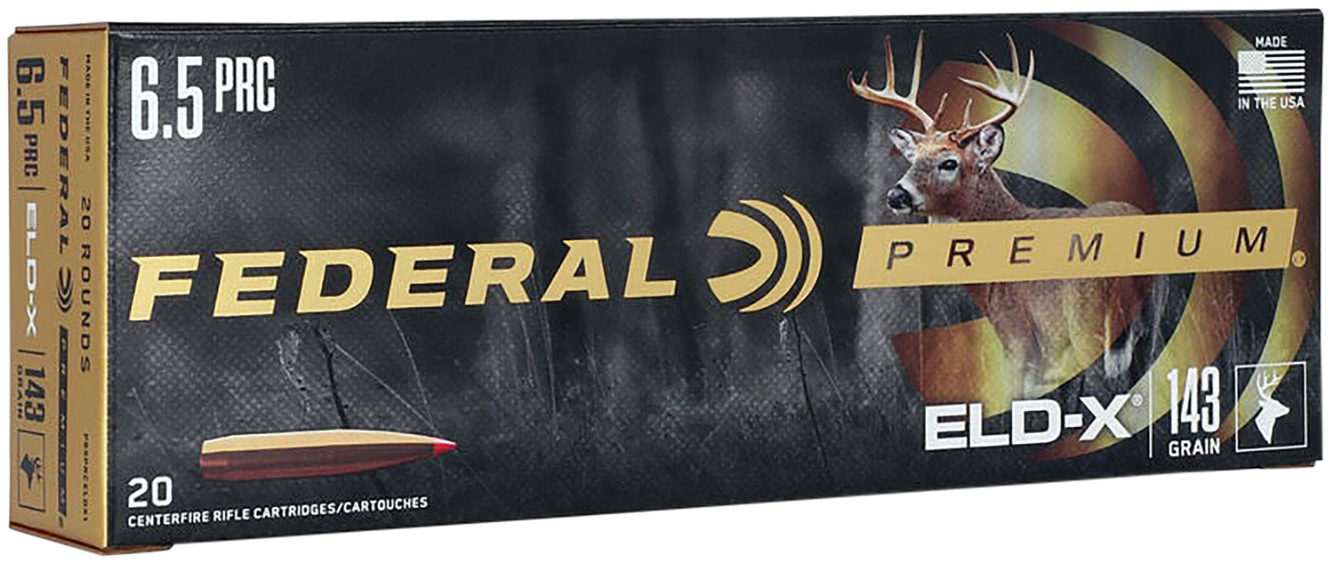 Federal Premium ELD-X 6.5 PRC 143 grain Extremely Low Drag-eXpanding ammunition