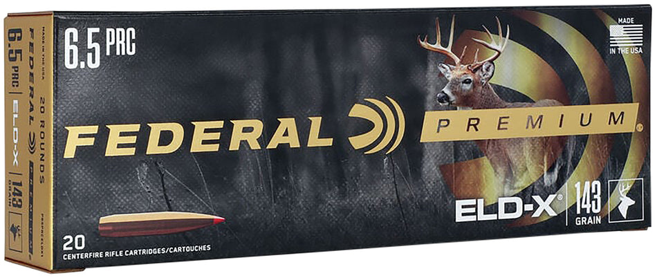 Federal Premium ELD-X 6.5 PRC 143 grain Extremely Low Drag-eXpanding ammunition