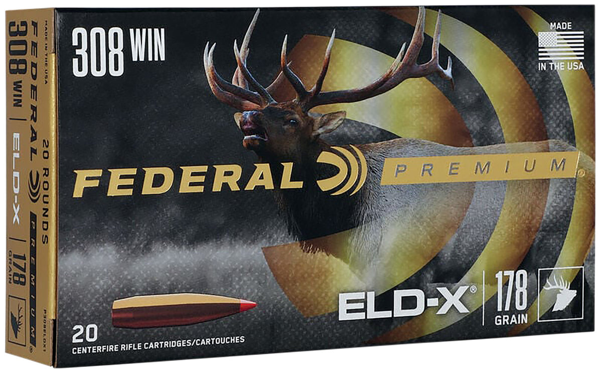 Federal Premium ELD-X Extremely Low Drag-eXpanding 178 Grain .308 Win / 7.62x51mm 2610 fps