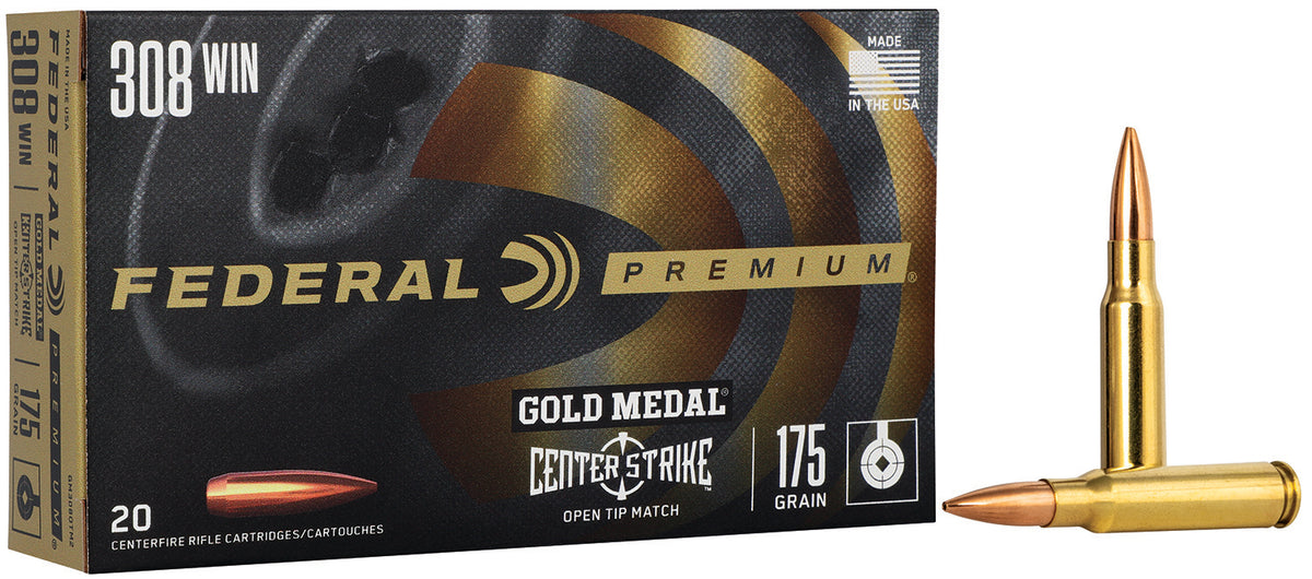 Federal Premium Gold Medal Open Tip Match 175 Grain .308 Win / 7.62x51mm 2600 fps