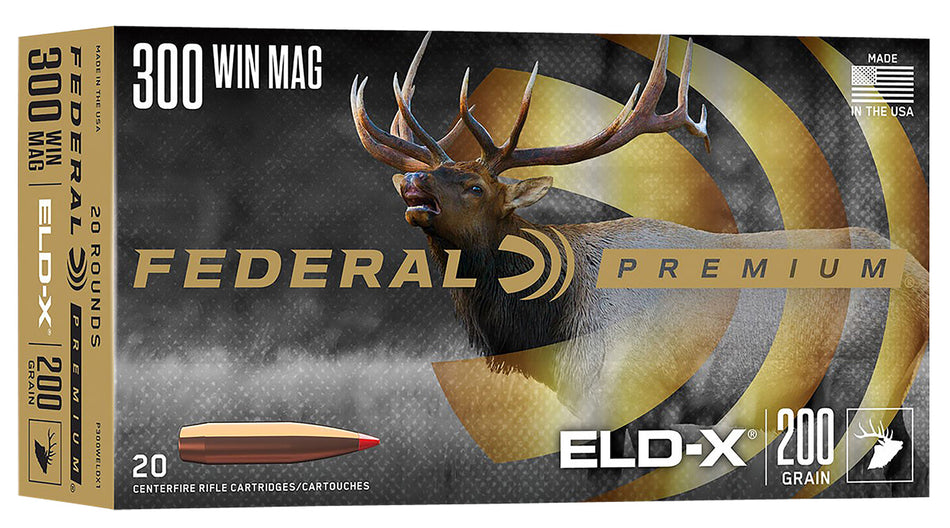 Federal Premium ELD-X Extremely Low Drag-eXpanding 200 Grain .300 Winchester Mag 2860 fps