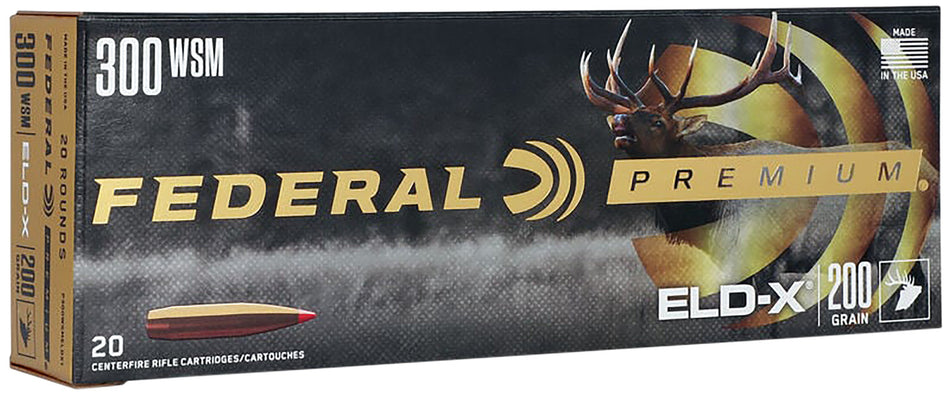 Federal Premium Extremely Low Drag eXpanding .300 WSM 200 grain Hornady ELD-X ammunition