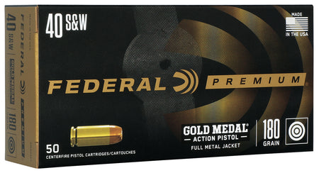 Federal Gold Medal Full Metal Jacket 180 Grain .40 S&W 950 fps