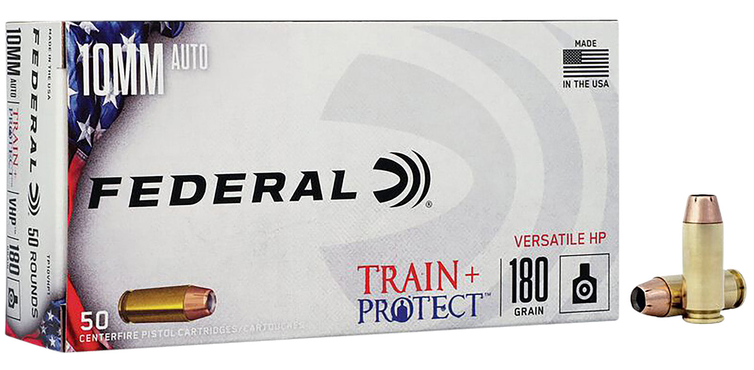 Federal Train & Protect Versatile Hollow Point 180 Grain 10mm Auto 1175 fps