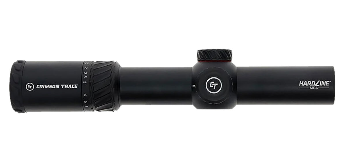 Crimson Trace 013002299 Hardline 1-6x 24mm Illuminated TR1-MIL Reticle 34mm Tube Black Riflescope
