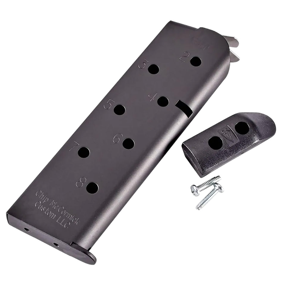 CMC Products MMG45FS8BP 1911 Government USGI Match Grade 8-Round .45 ACP Black Stainless Steel Handgun Magazine