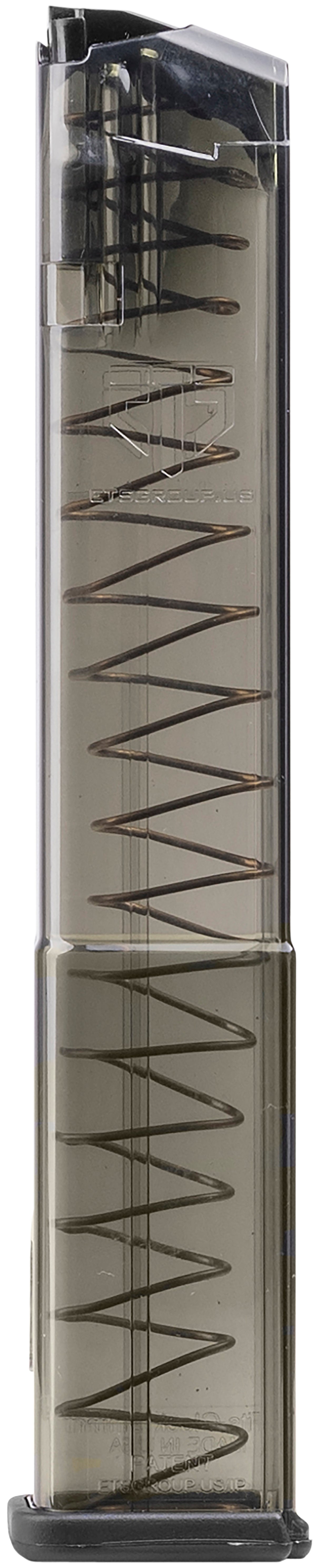 ETS 9mm 17-Round Standard Glock Compatible Smoke Polymer Pistol Magazine SMKGLK17