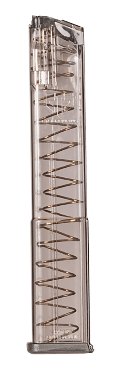 ETS 9mm 31-Round Glock 18 Compatible Smoke Polymer Pistol Magazine SMKGLK18G2
