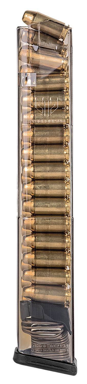 ETS Group 30-Round Extended Pistol Magazine .40 Cal Fits Glock 22/23/24/27/35 Smoke Polymer