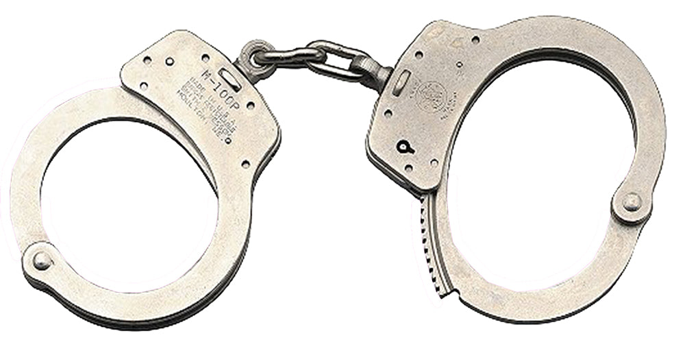 Smith & Wesson 100P Stainless Steel Push Pin Law Enforcement Handcuffs