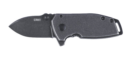 CRKT Squid Compact Everyday Carry Folding Knife Stonewashed Stainless Blade Stainless Steel Handle with Pocket Clip