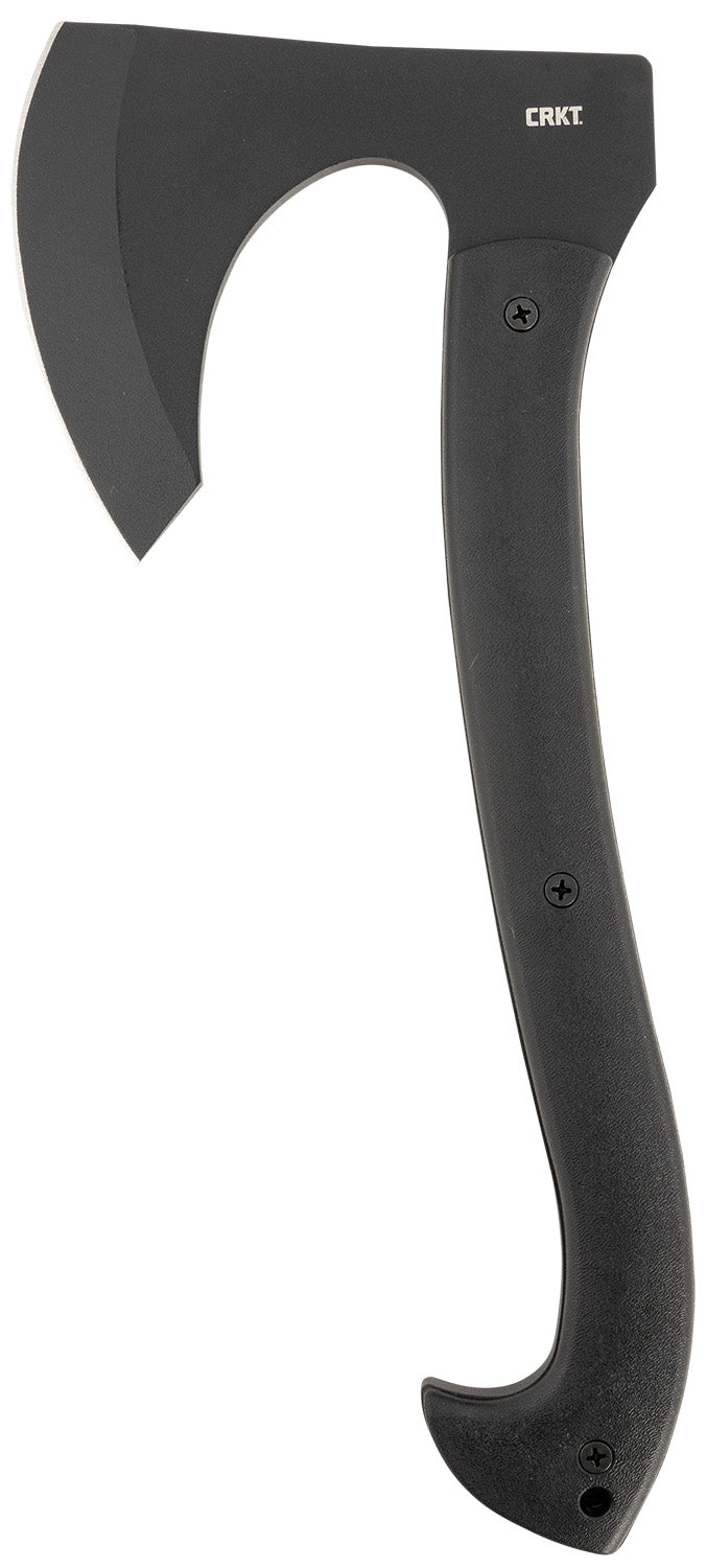 CRKT Skeggox 4.83" Plain Edge Bearded Axe SK-5 Carbon Steel Blade Black Contoured Nylon Handle with MOLLE Sheath