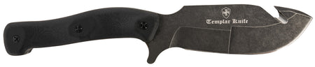 Templar Knife HBK321 Fixed Gut Hook Field Dressing Knife 4.60" D2 Steel Blade with Black G10 Handle