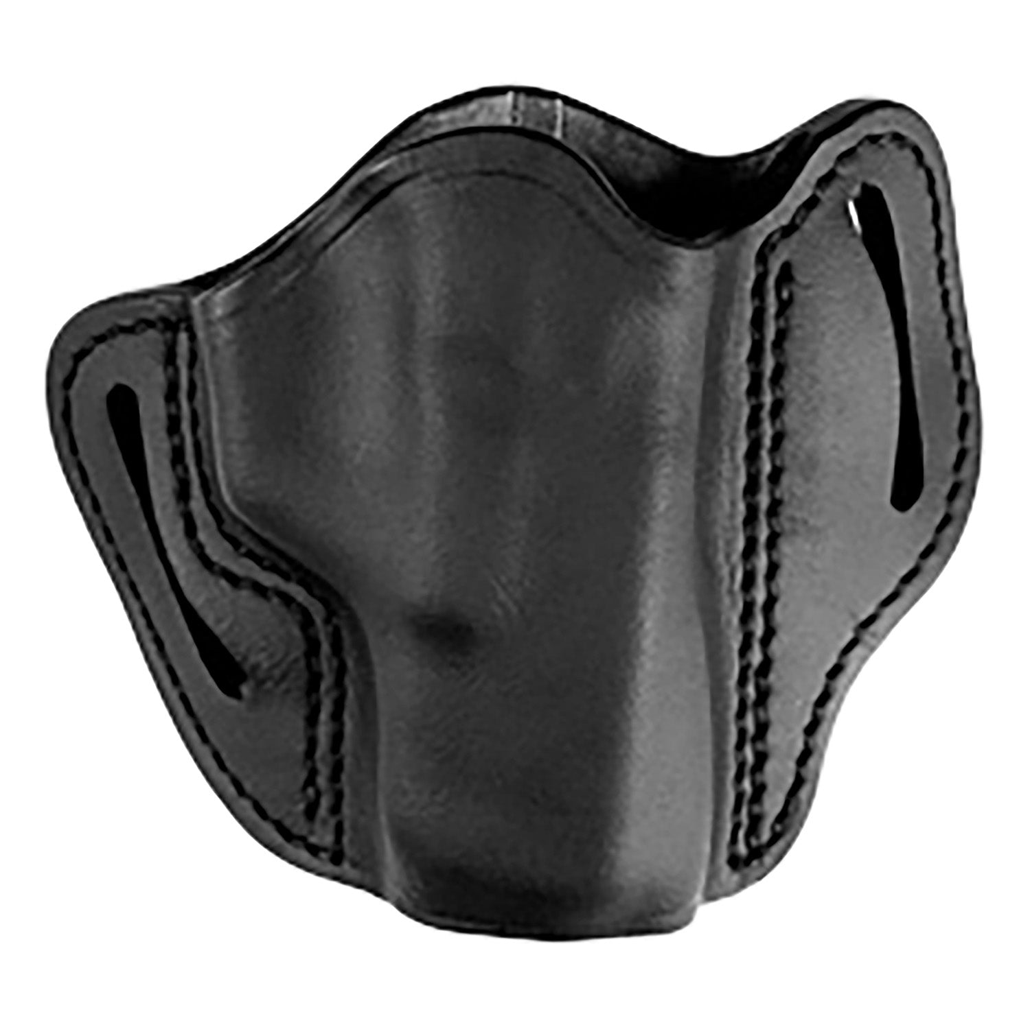 Uncle Mikes-leather(1791) OWB Size 02 Matte Black Leather Right-Hand Belt Slide Holster Compatible with Glock 17/19