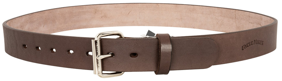 Uncle Mike's Gun Belt 46/50 Dark Brown Leather Firearm Carry Belt 1.50"