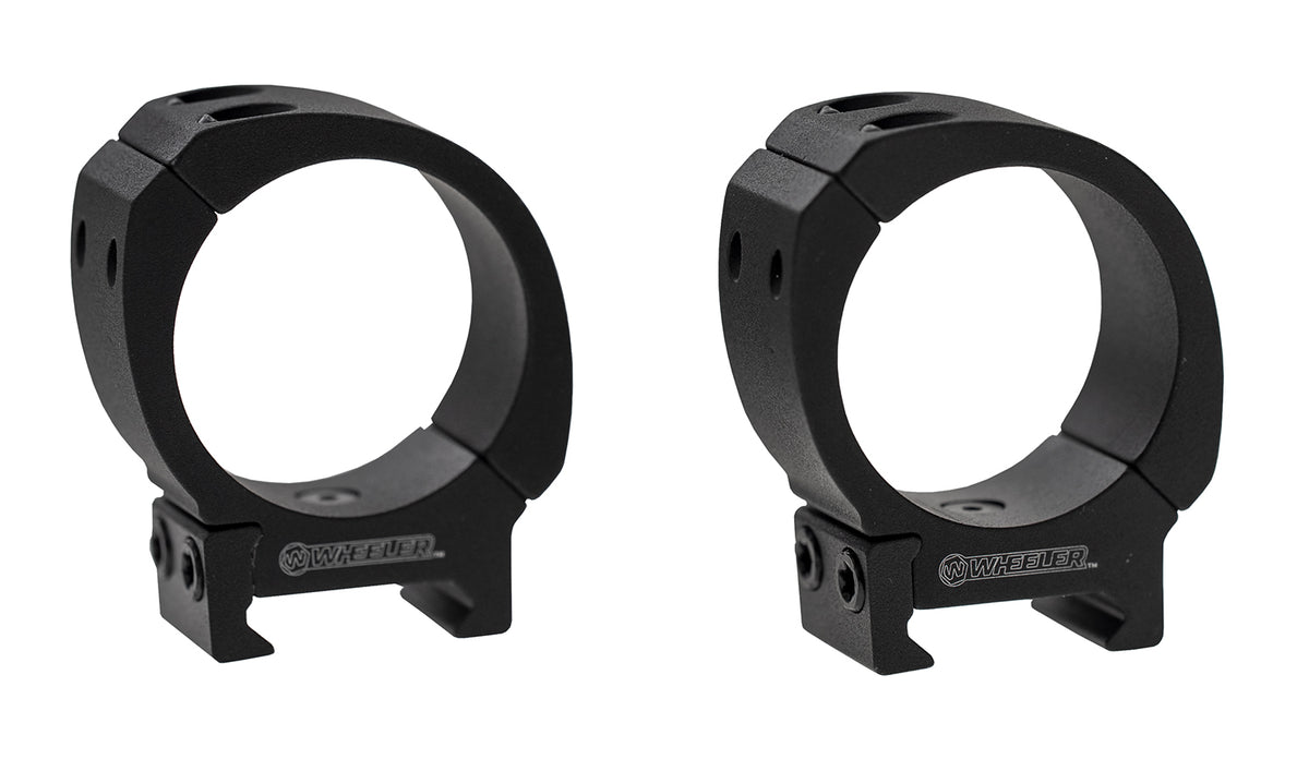 Wheeler Sporter Series Scope Rings 30mm Tube Low Mount Black