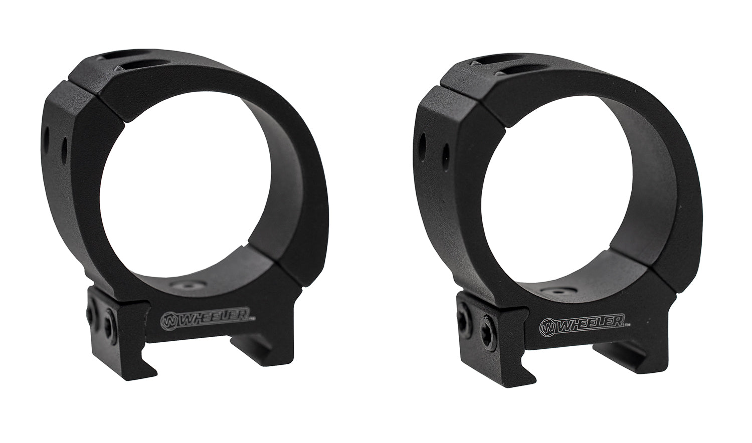 Wheeler Sporter Series Scope Rings 30mm Tube Low Mount Black