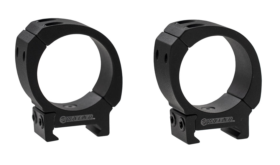 Wheeler Sporter Series Scope Rings 30mm Tube Low Mount Black