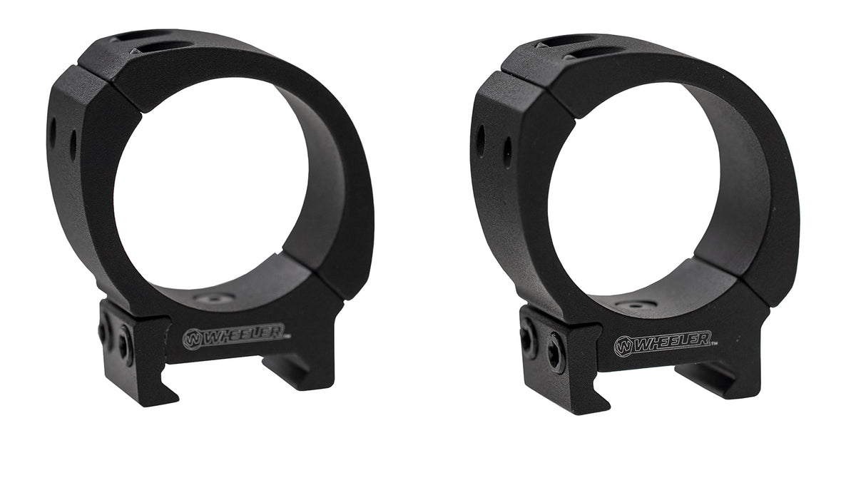 Wheeler Sporter Series Scope Rings 1" Tube Low Mount Black