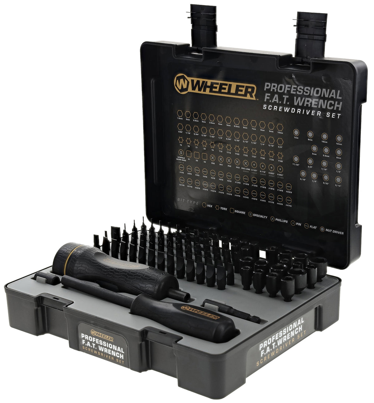Wheeler Professional FAT Screwdriver and Torque Wrench Set, 100 Pieces, Texturized Grip