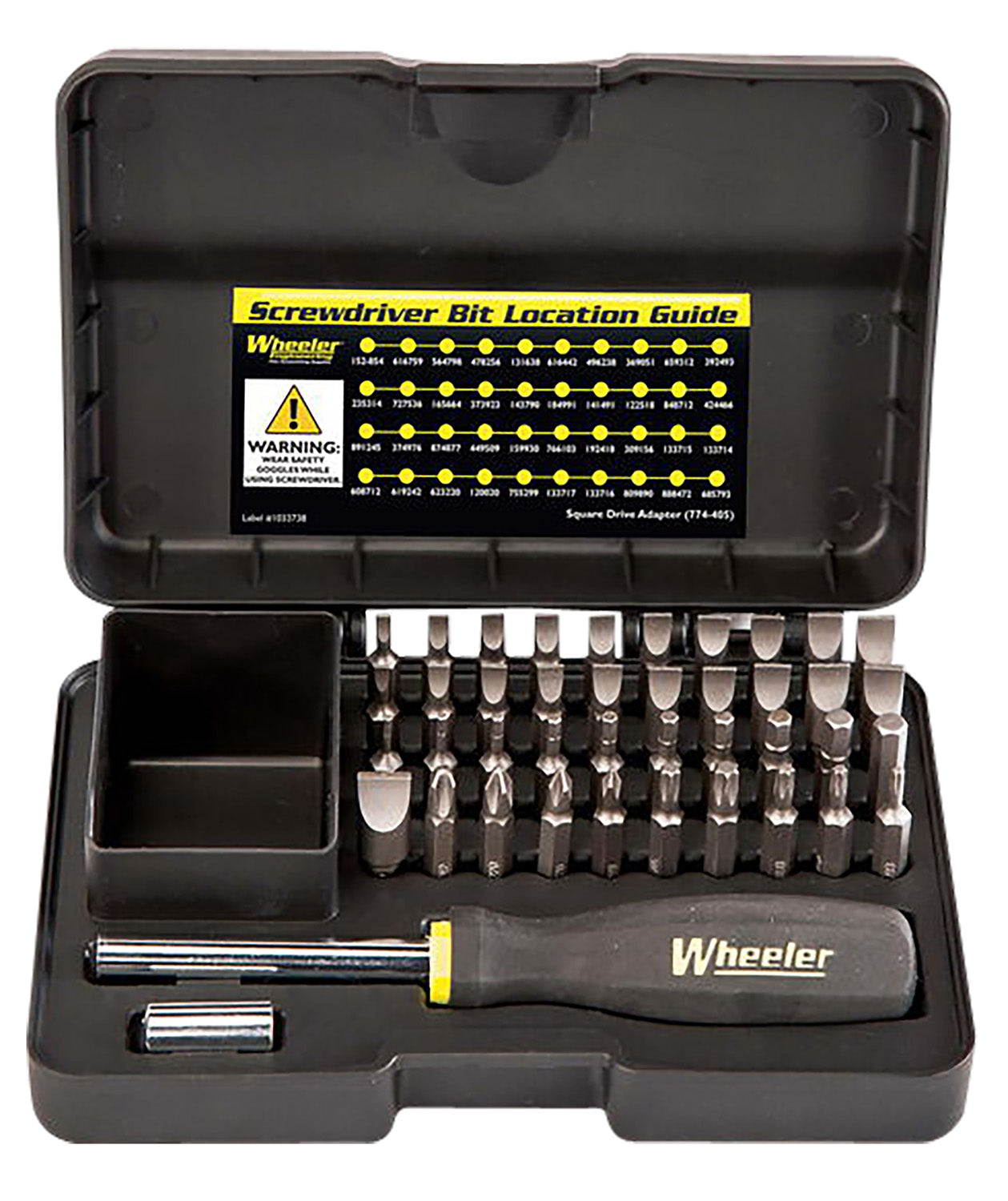 Wheeler 43-Piece Firearm Screwdriver Set with Bits for Modern and Classic Guns, Black