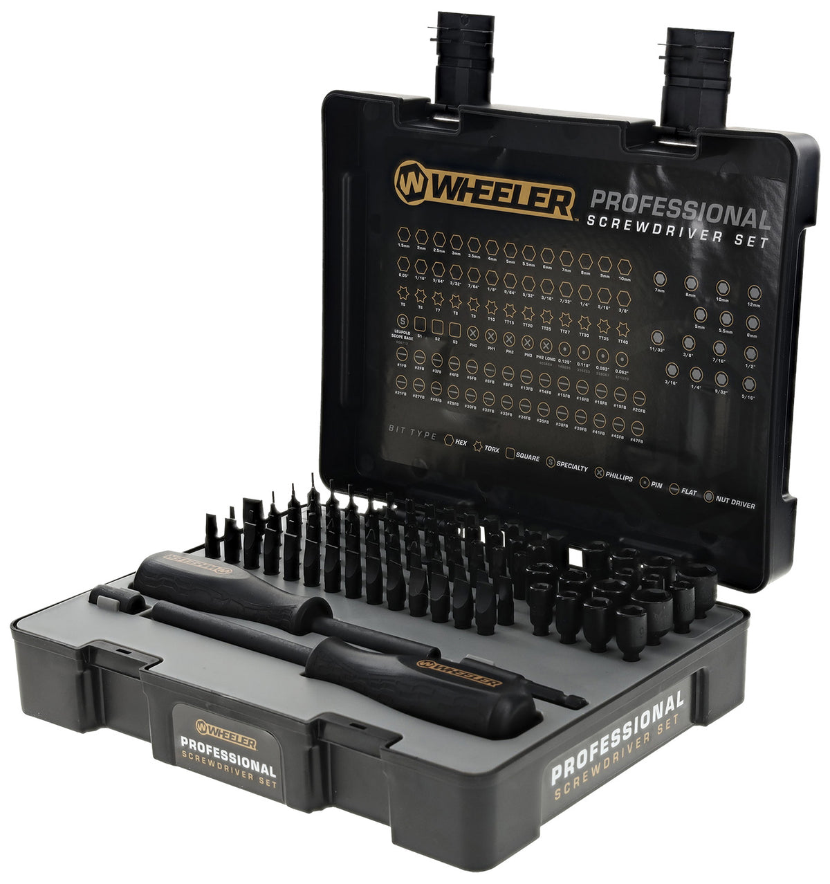Wheeler 4001003 Professional Gunsmithing Screwdriver Set, 100 Pieces