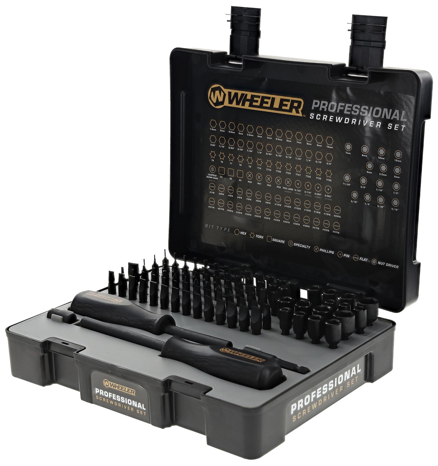 Wheeler 4001003 Professional Gunsmithing Screwdriver Set, 100 Pieces