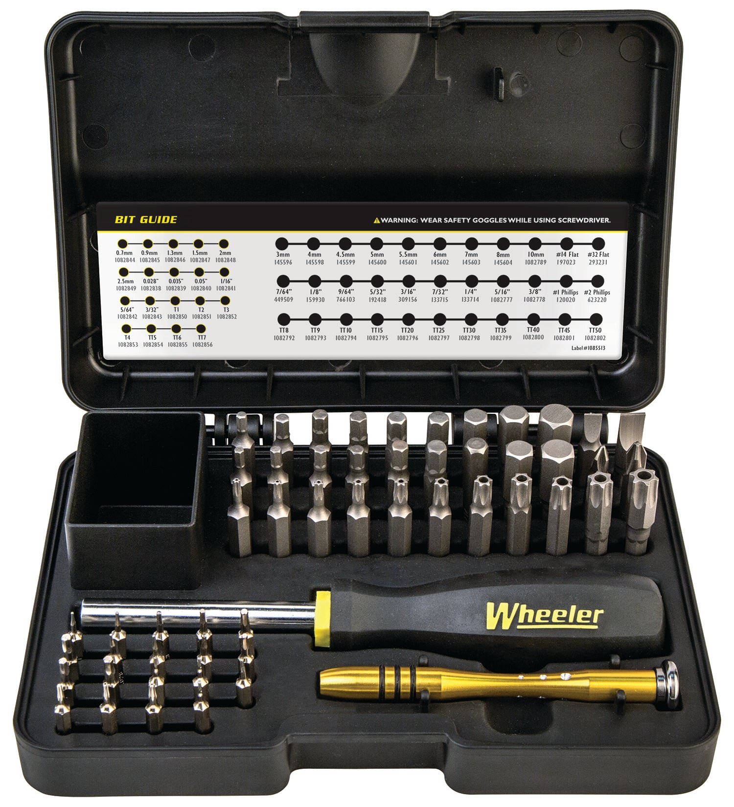 Wheeler 65-Piece Full Hex and Torx Screwdriver Set with MicroDriver and Molded Storage Case