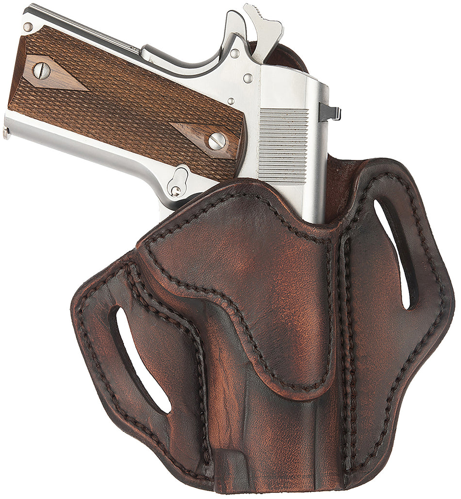 1791 Gunleather OWB BH1 Optic Ready Vintage Leather Belt Slide Holster, Size 01, Right Hand for 4-5" 1911 Pistols