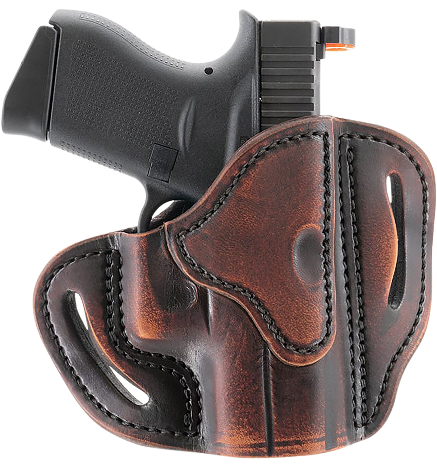 1791 Gunleather Optic Ready OWB Compact Belt Slide Holster BHC Vintage Leather Fits Glock 43/Sig P365/Walther PPK RH