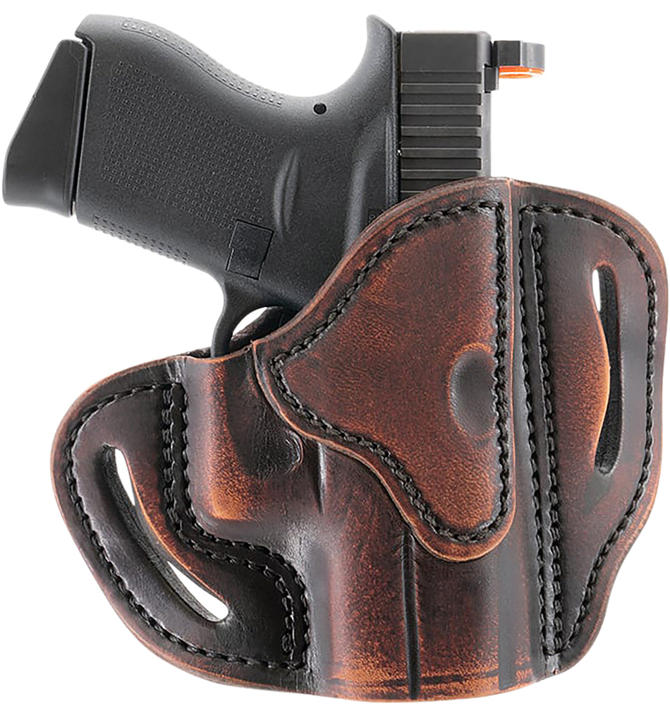 1791 Gunleather Optic Ready OWB Compact Belt Slide Holster BHC Vintage Leather Fits Glock 43/Sig P365/Walther PPK RH