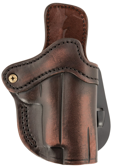 1791 Gunleather Optic Ready Paddle Holster 2.3 Vintage Leather OWB Fits Glock 17/Walther PPQ/Ruger American Right Hand