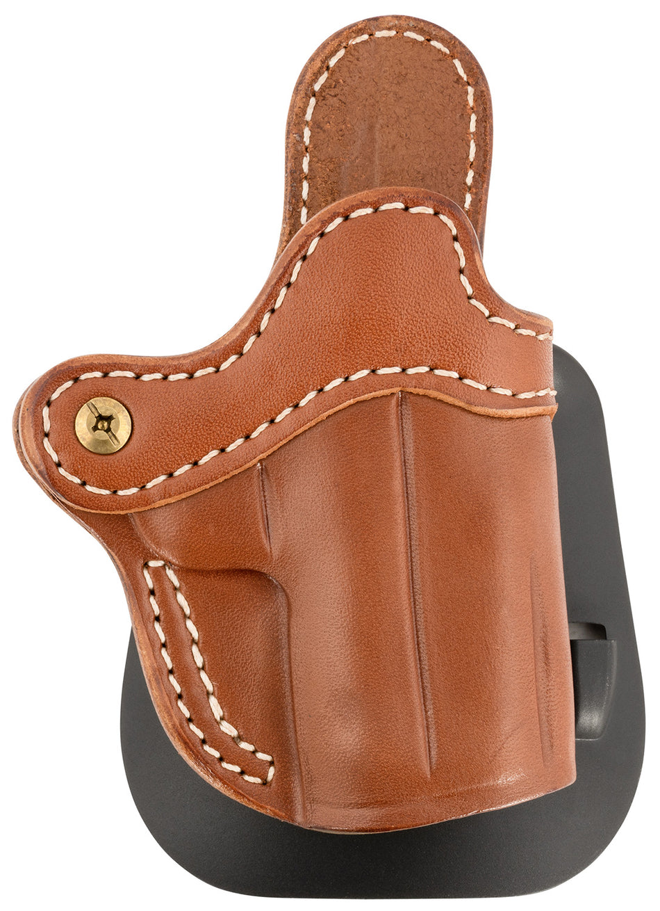 1791 Gunleather Optic Ready Compact Paddle Holster Classic Brown Leather OWB Fits Glock 42/43/Sig P365/Taurus GX4 RH