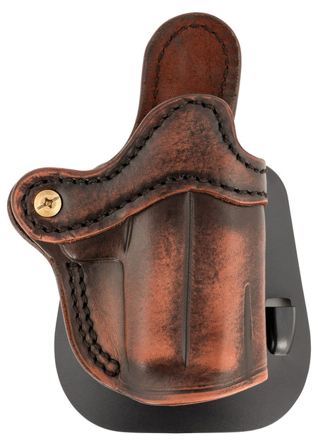 1791 Gunleather Optic Ready Compact Vintage Leather OWB Paddle Holster Fits Glock 42/43/Sig P365/Taurus GX4 Right Hand