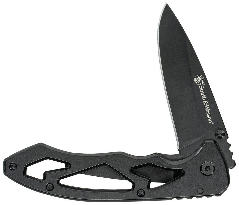 Uncle Henry CK400LCP 3" Large Folding Skeletonized Drop Point Plain Stainless Steel Blade 4.40" Handle Pocket Clip