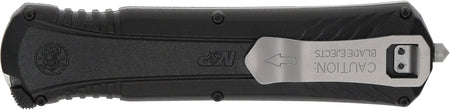 S&W 1181878 M&P 3.50" Out-the-Front Dagger Satin AUS-8A Stainless Steel Blade 5.16" Black Handle with Pocket Clip